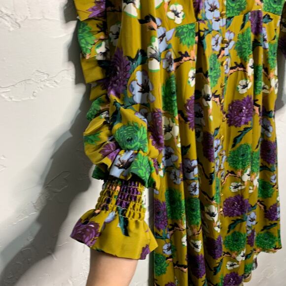 Enda Forty Four Floral Long Sleeve Cold Shoulder Dress Womens small eclectic - Picture 3 of 9